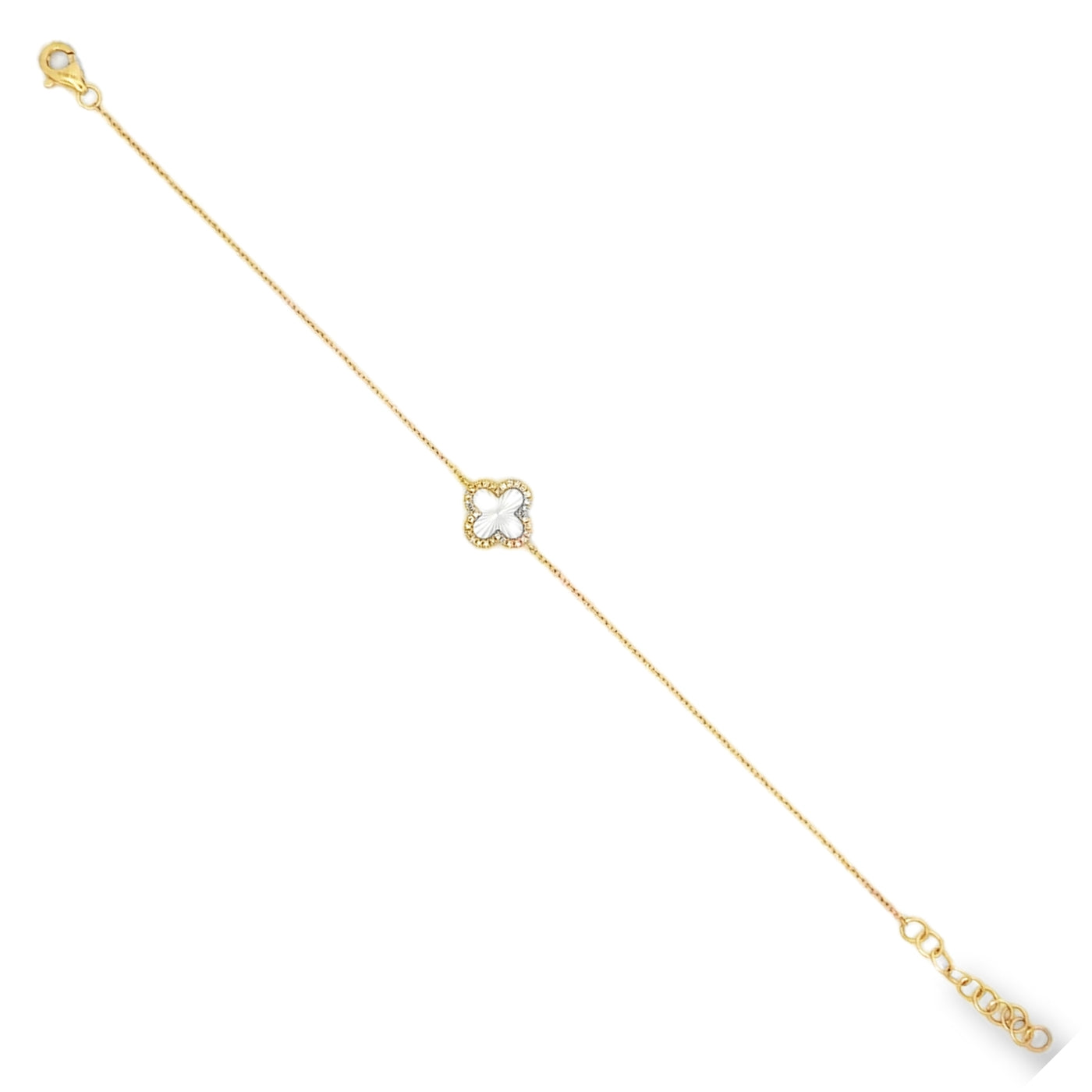 Pulsera Flor oro y diamantes