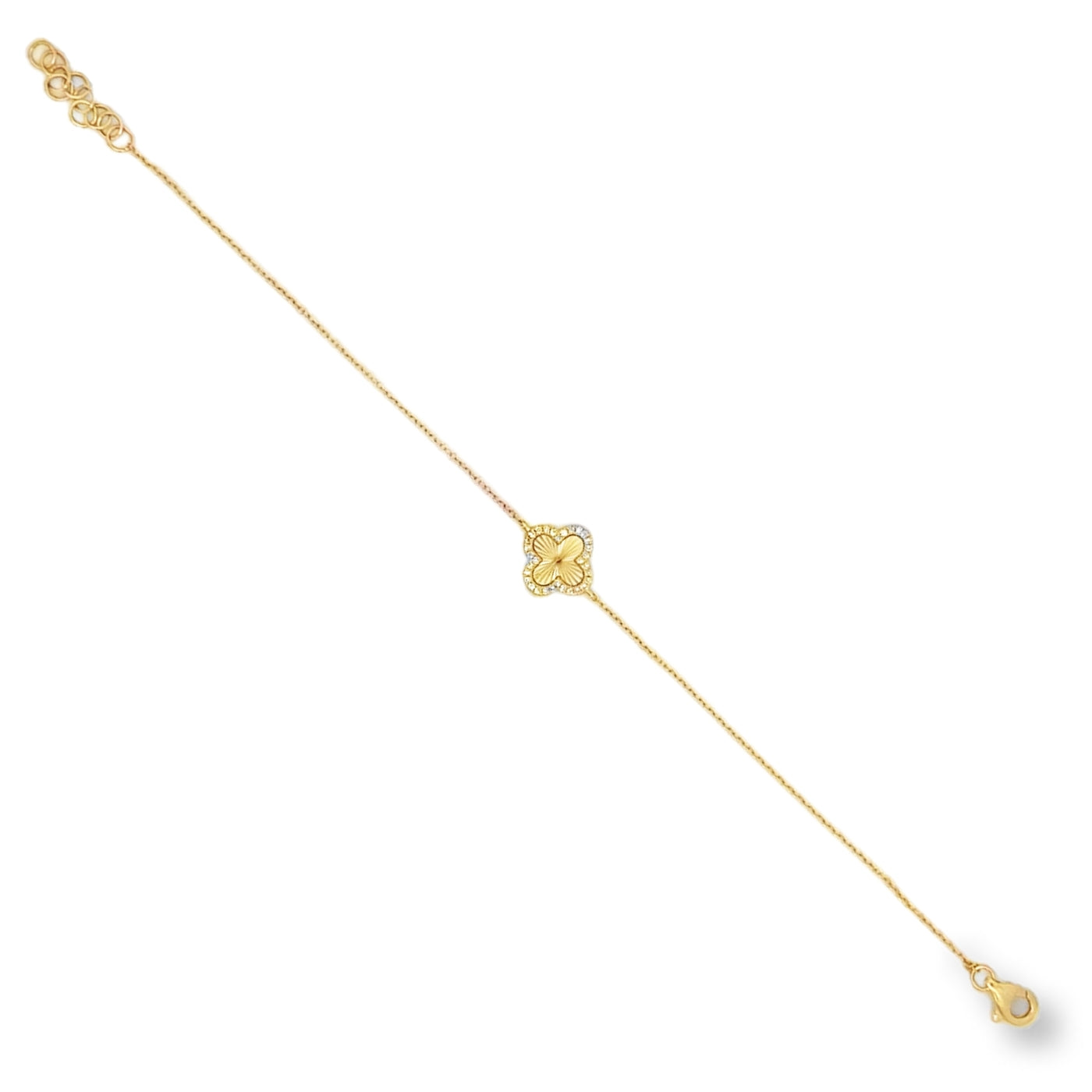 Pulsera Flor oro amarillo y diamantes