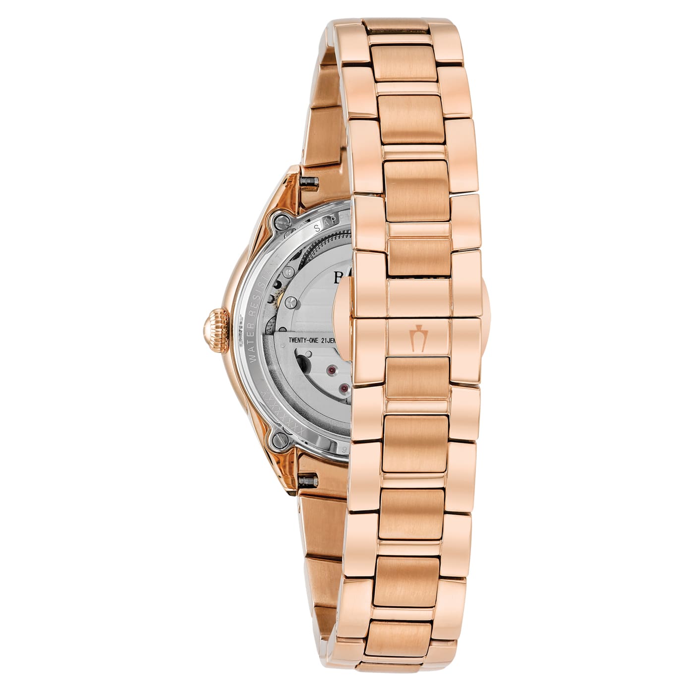 Reloj Bulova mecánico de cuerda con diamantes