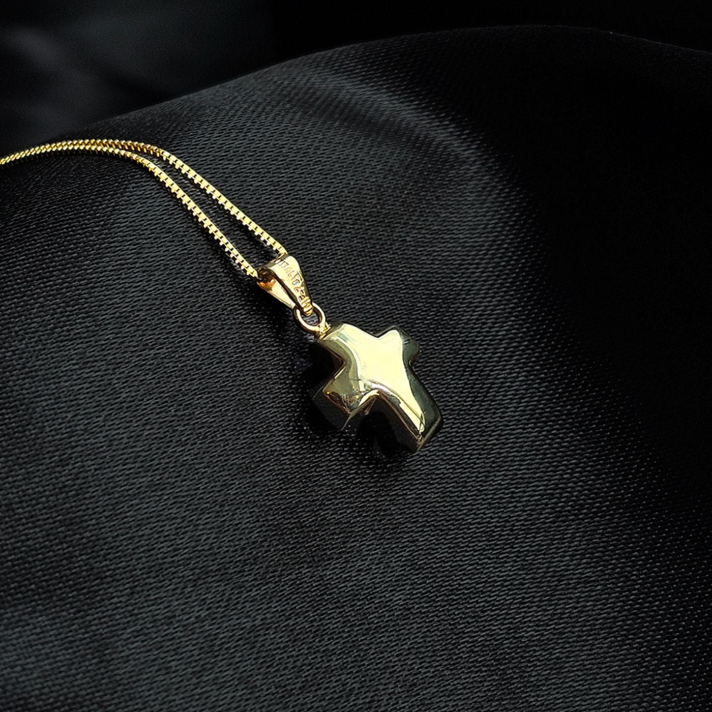 Cruz lisa oro amarillo | 14k