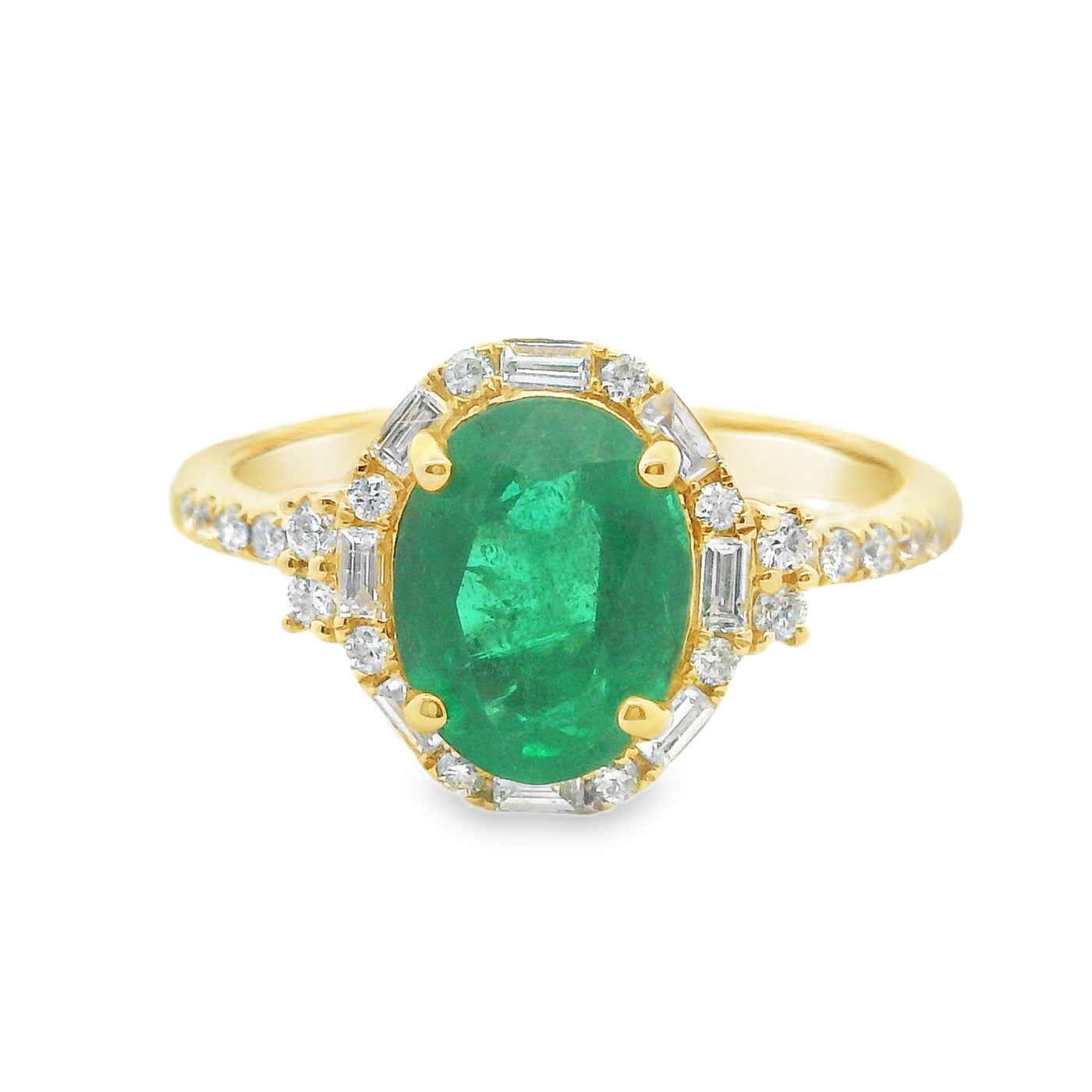 Anillo con 1.80 quilates de esmeralda