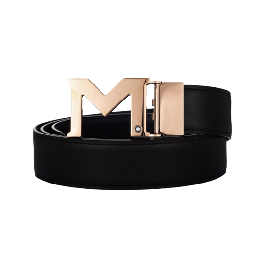 Cinturón Montblanc Hebilla M oro rosa | Bo&Co