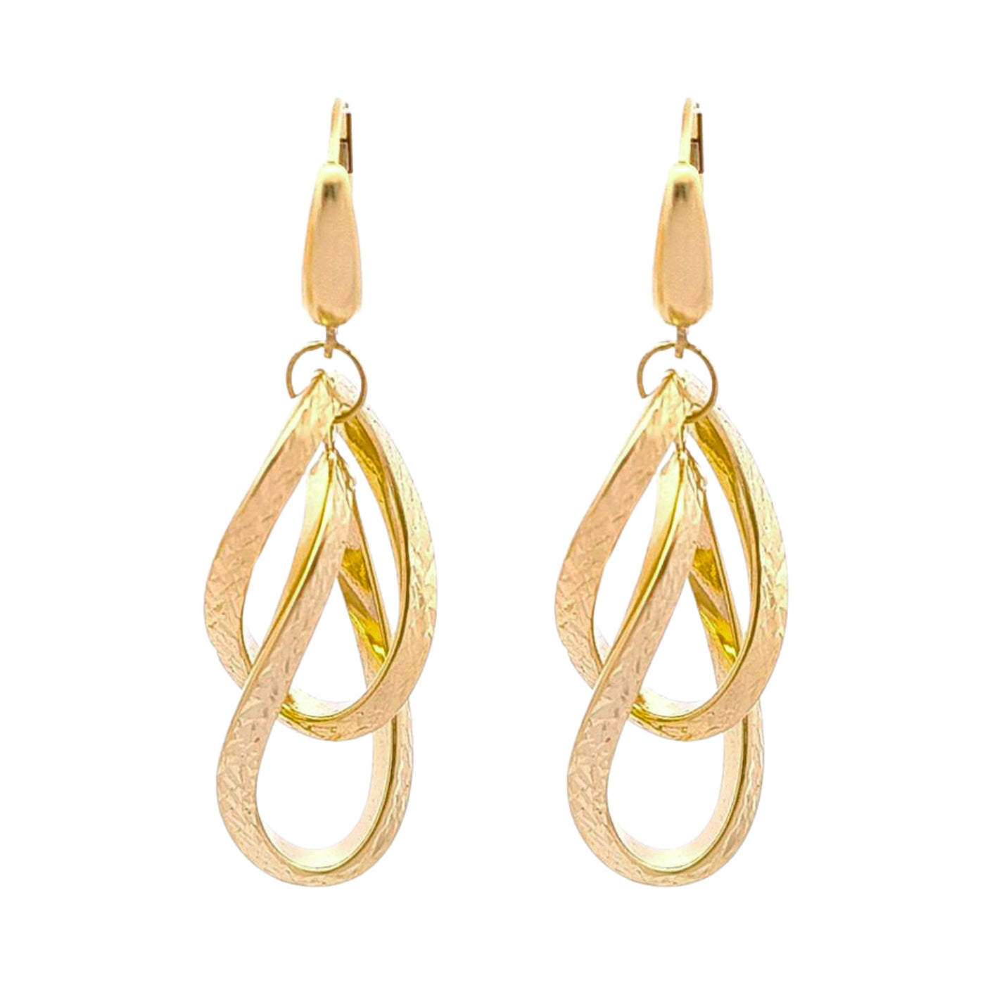 Aretes ondulados largos oro 14k | Bo&Co
