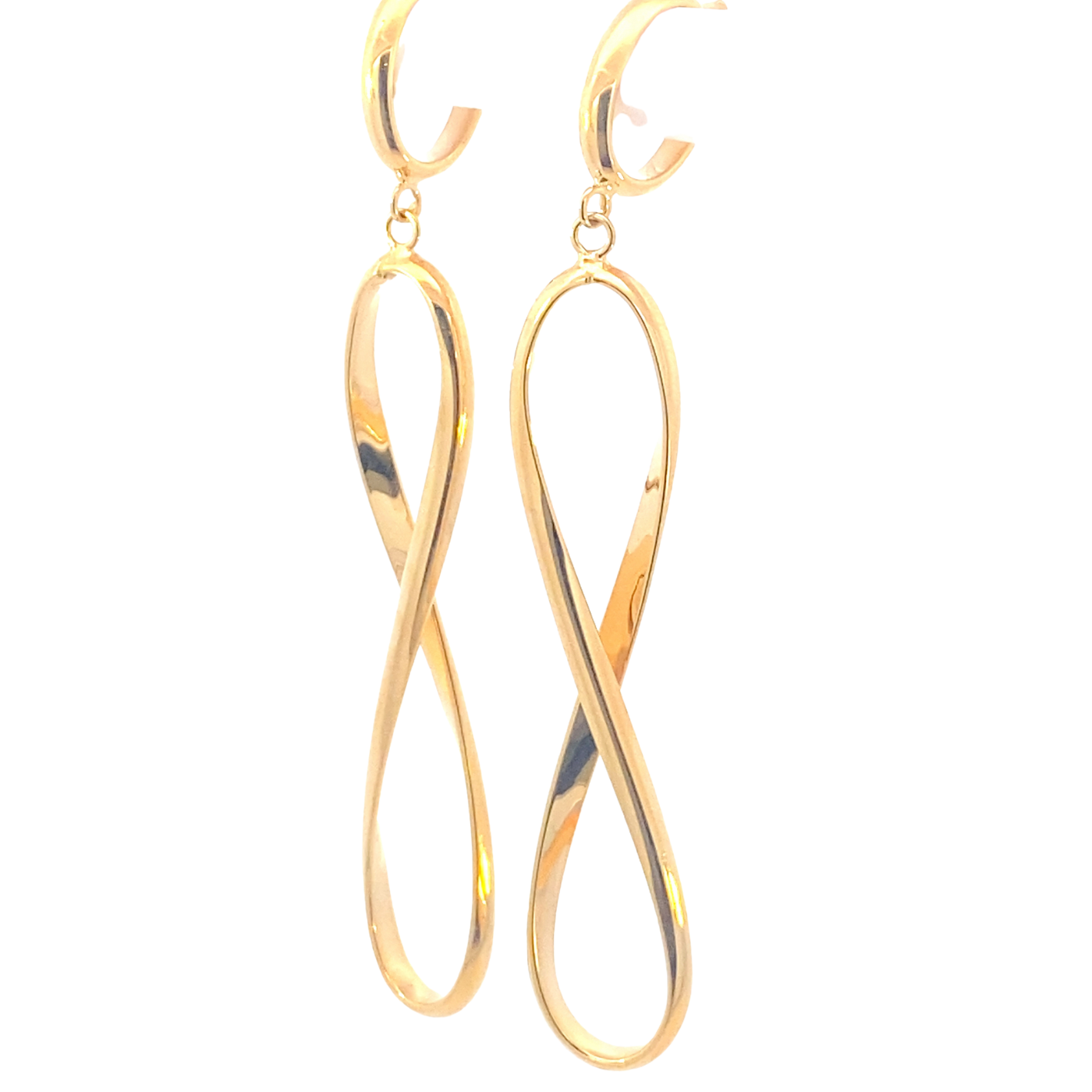 Aretes infinito oro amarillo | Bo&Co