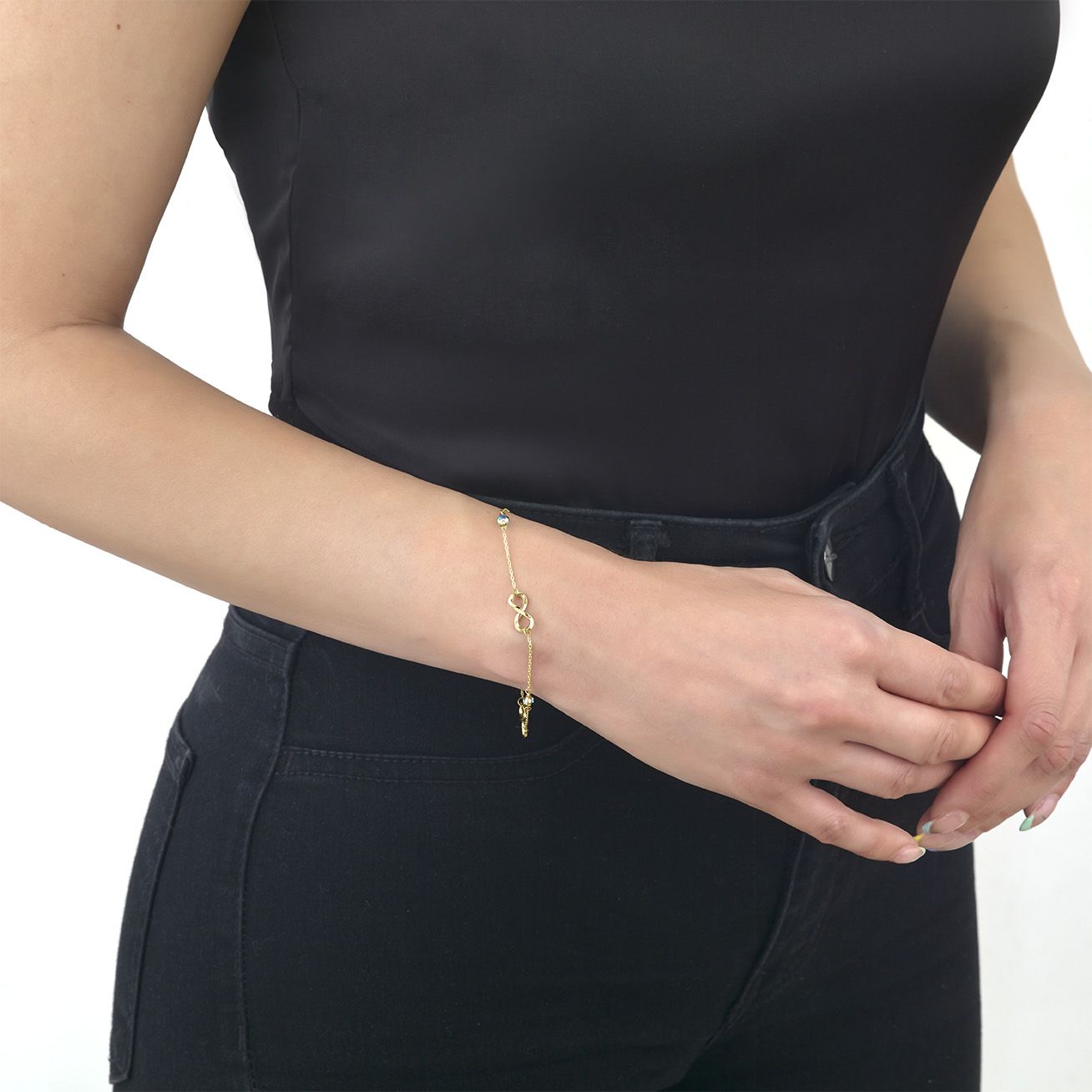 Pulsera infinito y ojo turco