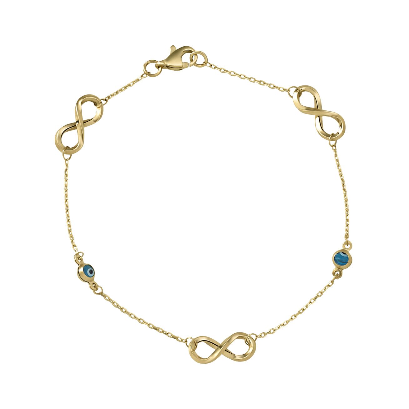 Pulsera infinito y ojo turco