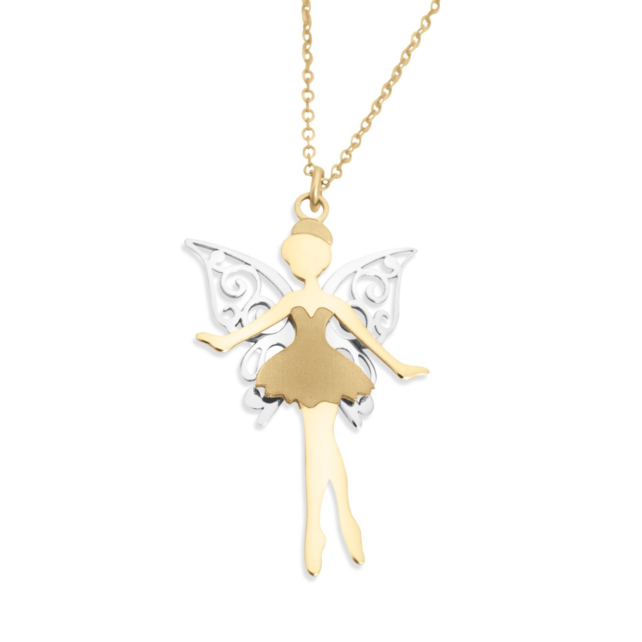 Dije con cadena Hada oro 14k