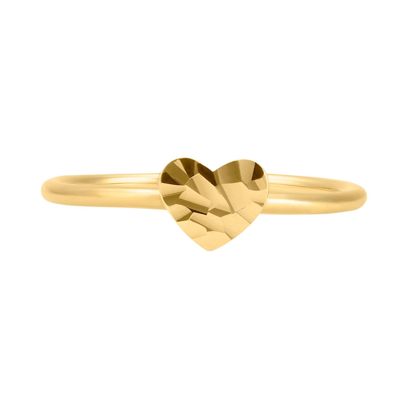 Anillo corazón con textura 14k | Bo&Co