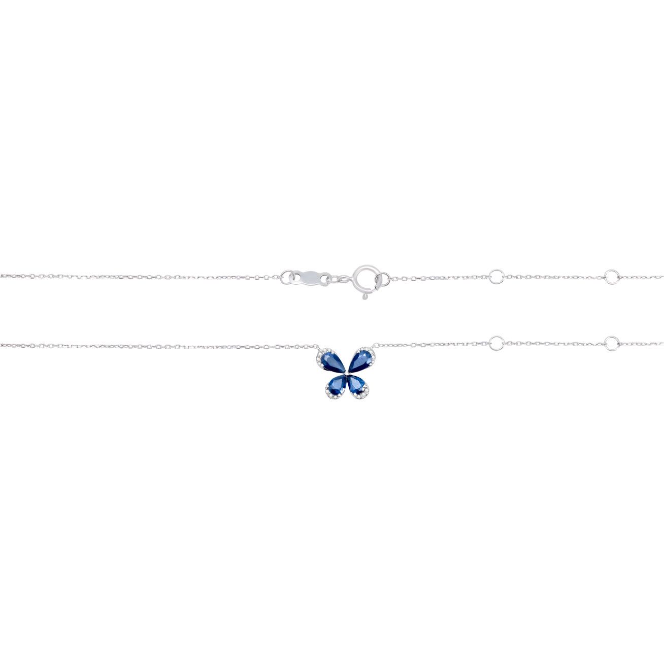 Dije con cadena Mariposa de zafiro | Bo&Co
