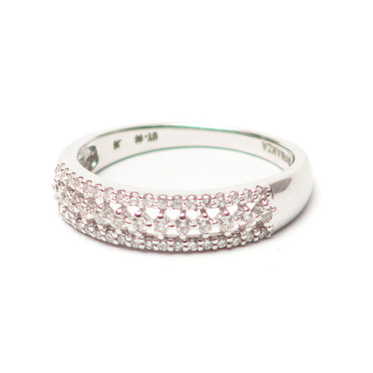 Churumbela oro blanco 14k con 35 puntos de diamante | Bo&Co