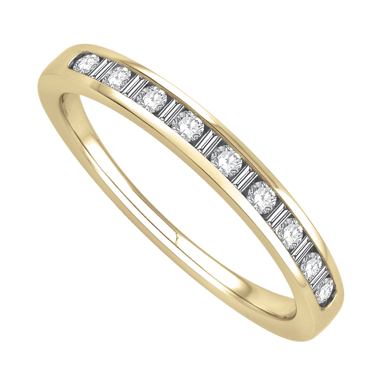 Churumbela oro con diamantes corte brillante y baguette