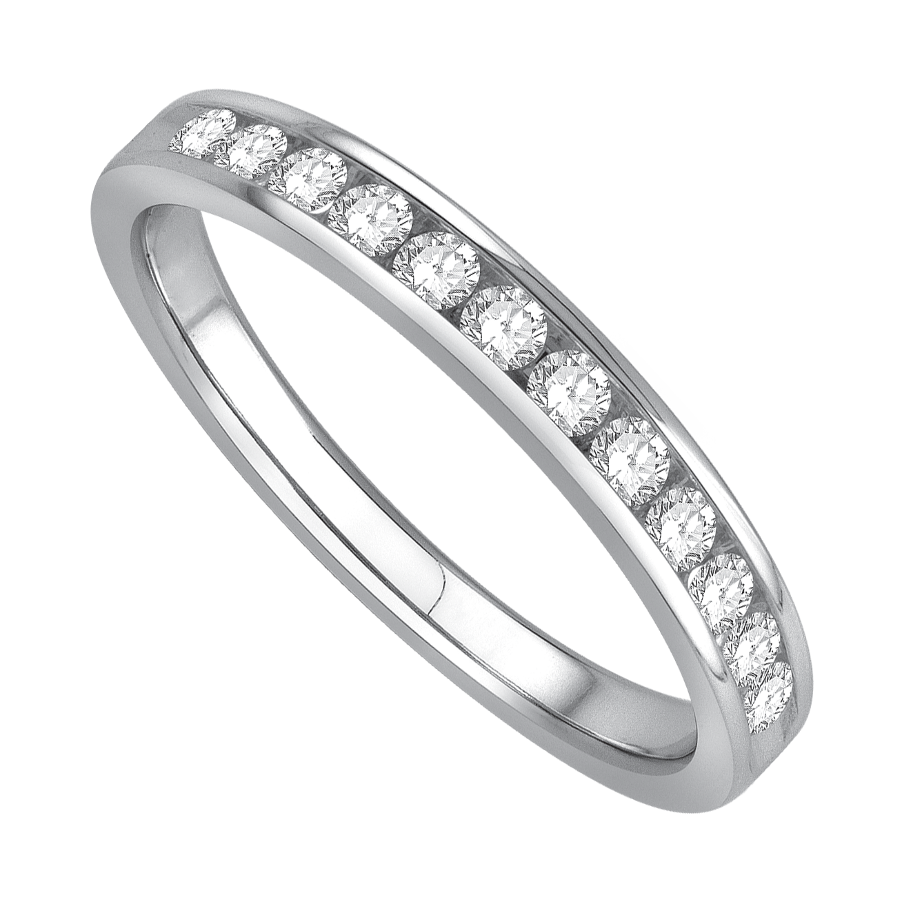 Churumbela oro blanco con un quilate de diamante