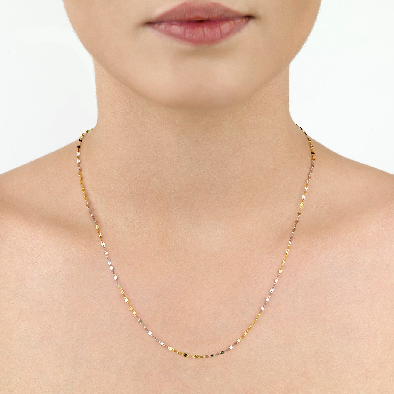 Cadena espejo Oro Bicolor 50 cm | Bo&Co