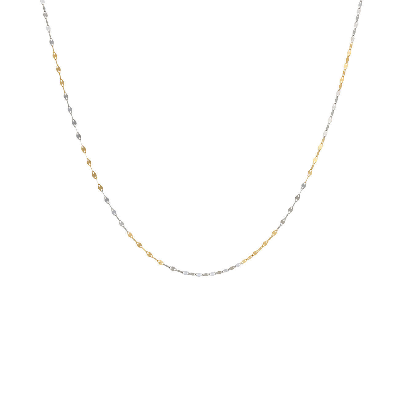 Cadena espejo Oro Bicolor 50 cm | Bo&Co