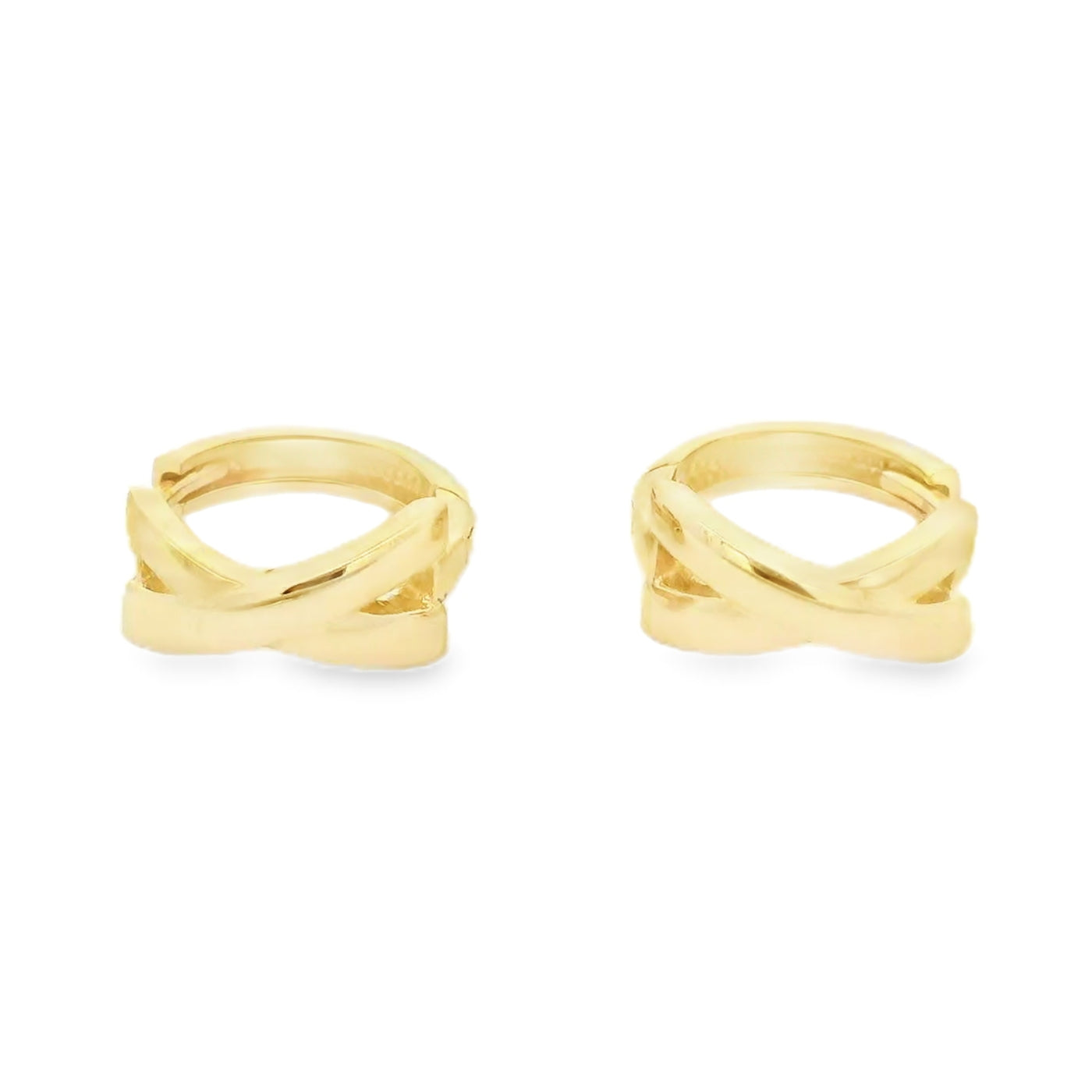 Huggies en X oro amarillo
