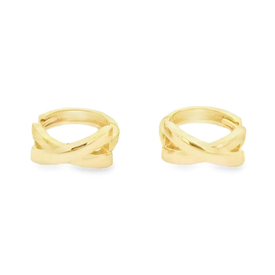 Huggies en X oro amarillo