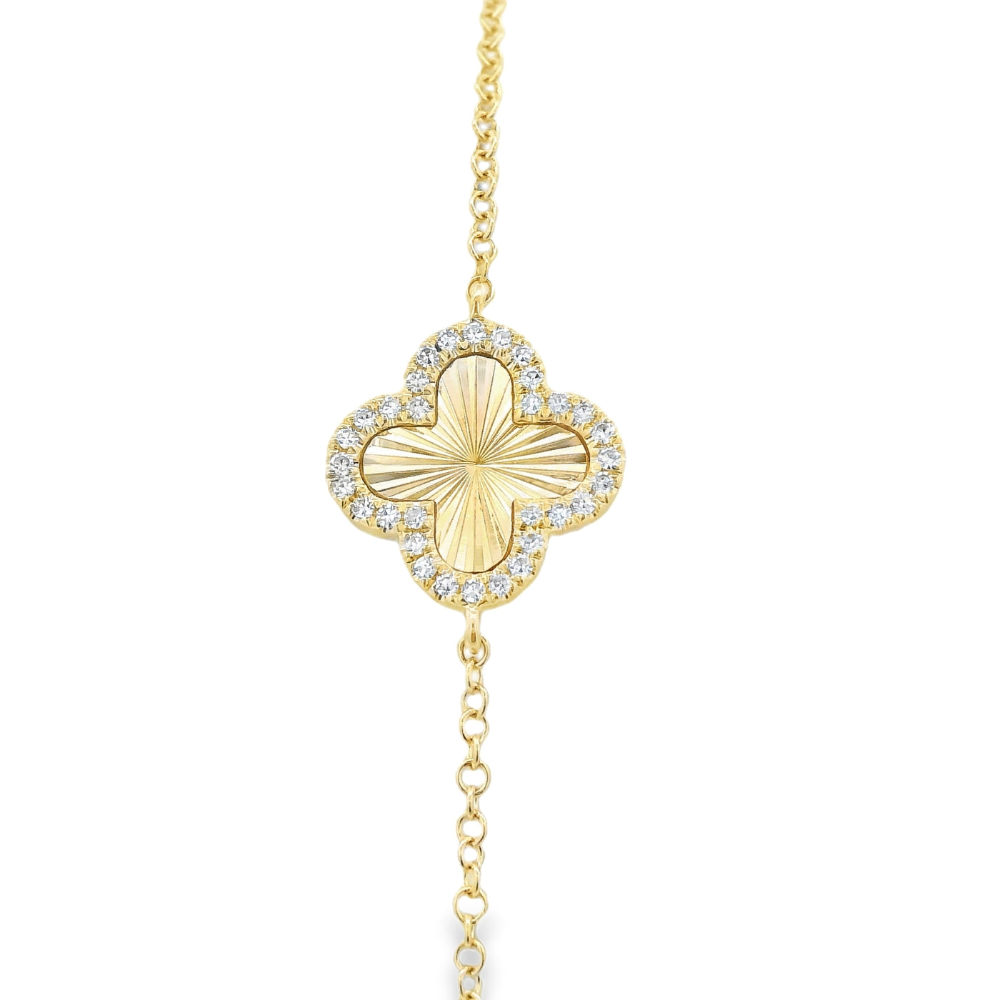 Pulsera Flor oro amarillo y diamantes