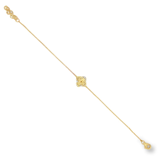 Pulsera Flor oro amarillo y diamantes
