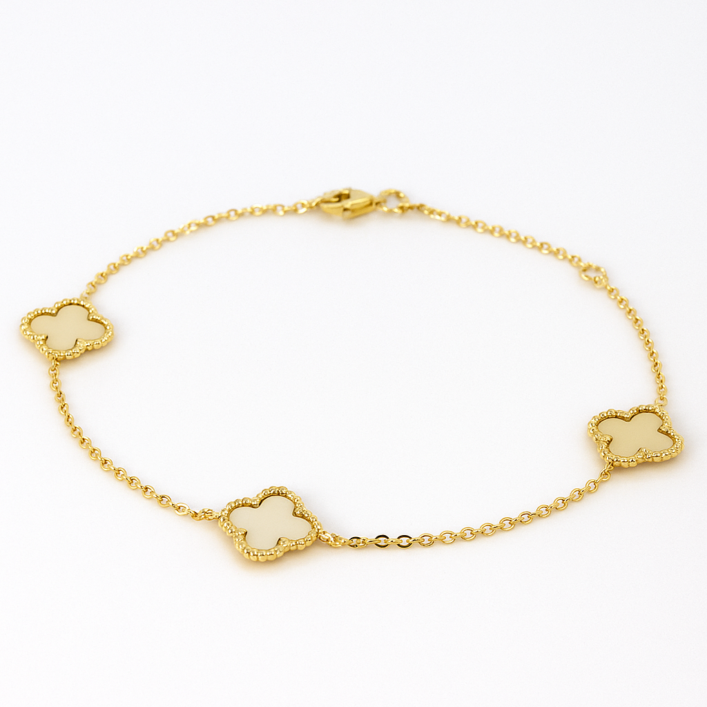 Pulsera flor oro 14K