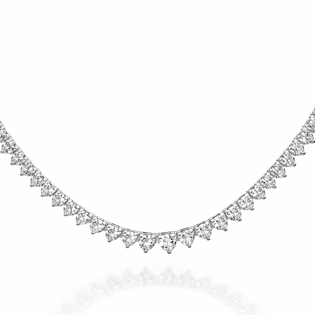 Gargantilla Diamantes Lab Grown en oro blanco 14k