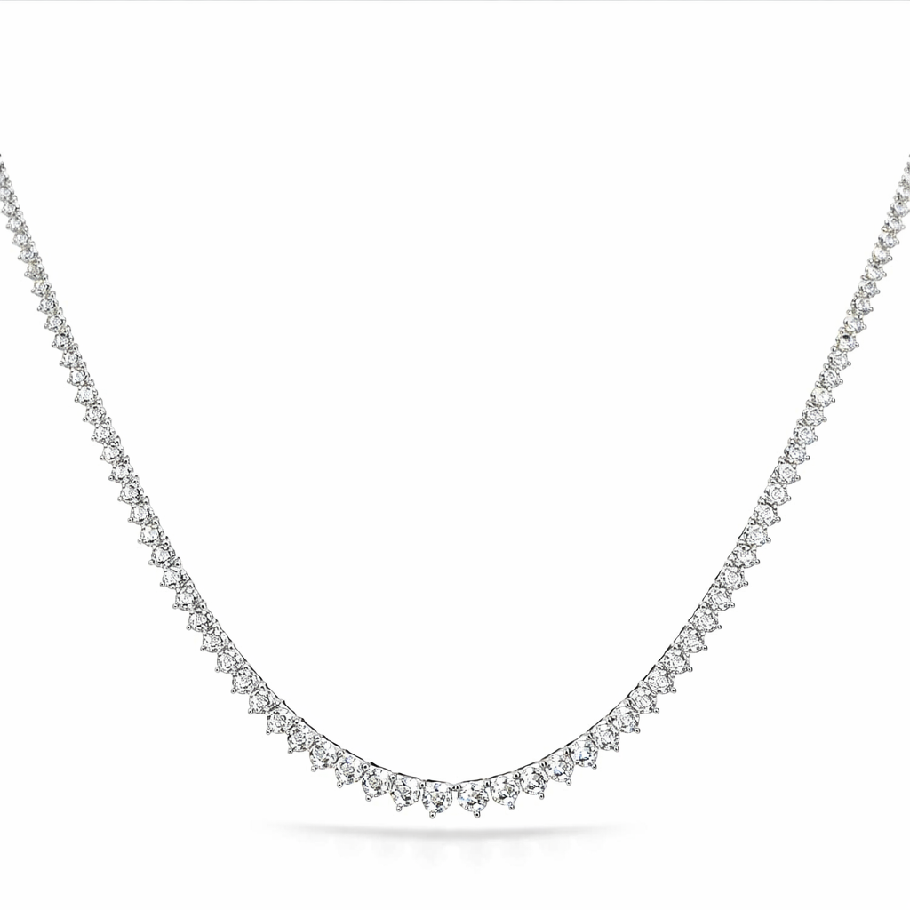 Gargantilla Diamantes Lab Grown en oro blanco 14k