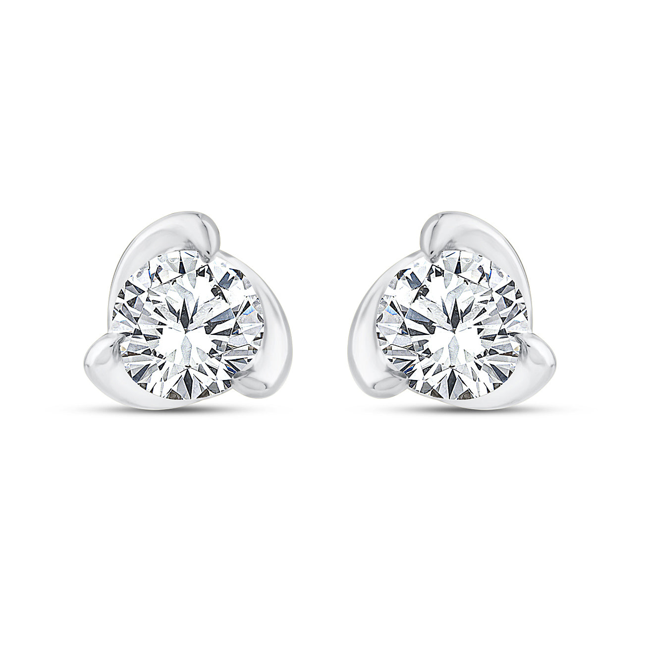 Aretes Oro Blanco Above Love