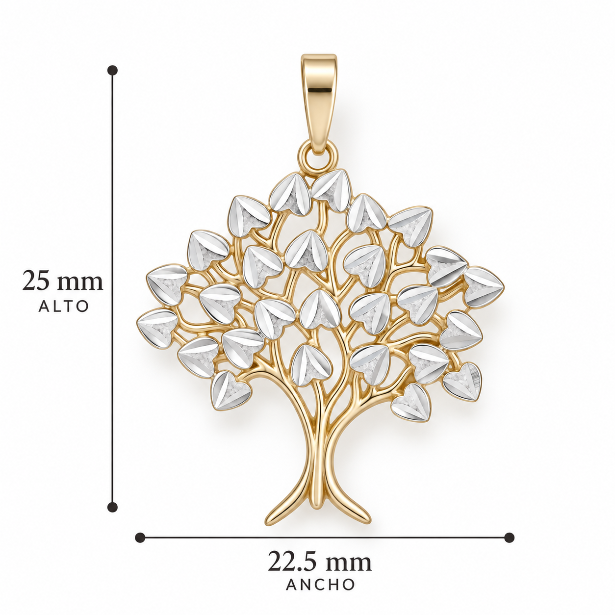 Dije árbol de la vida oro Bicolor