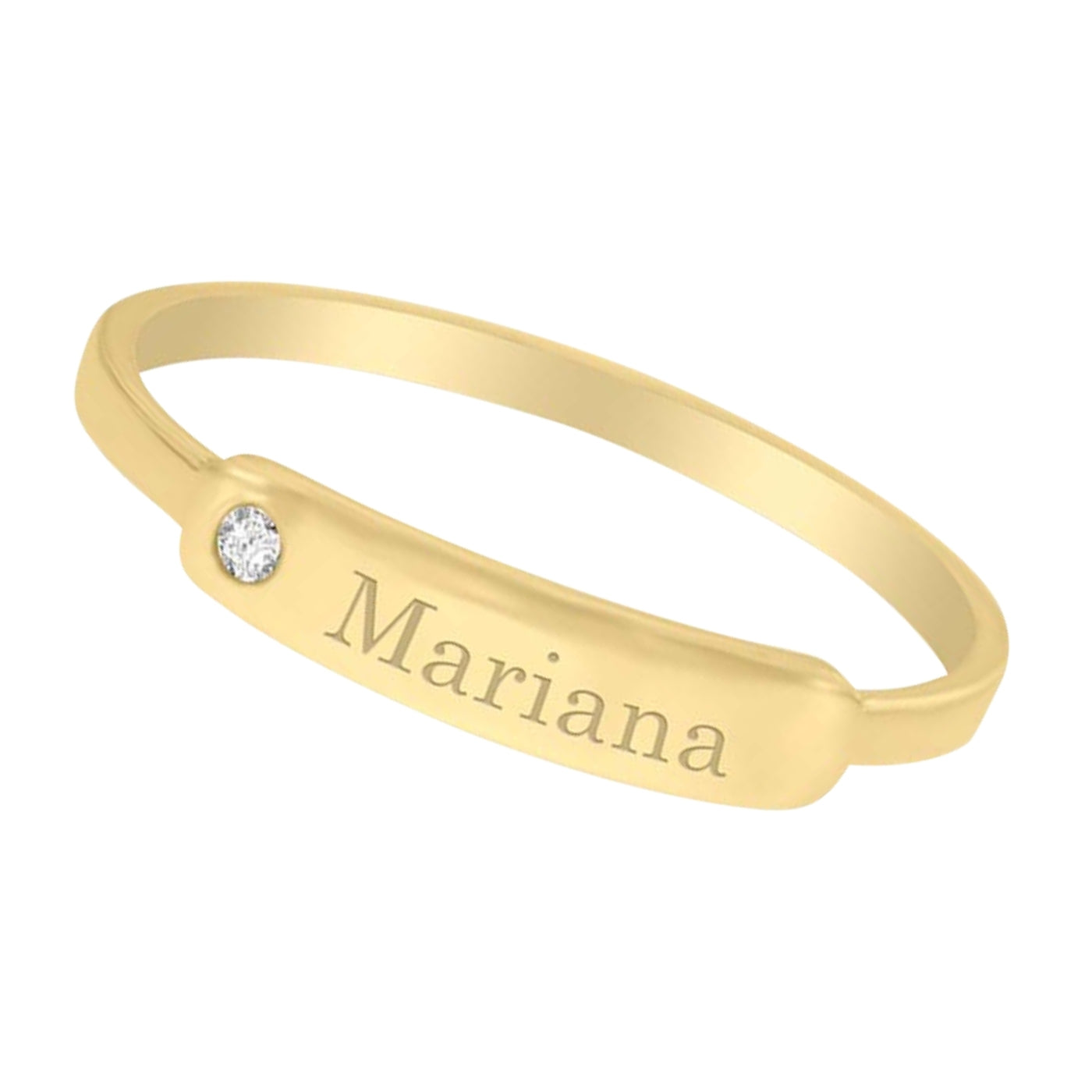 Anillo con placa personalizada