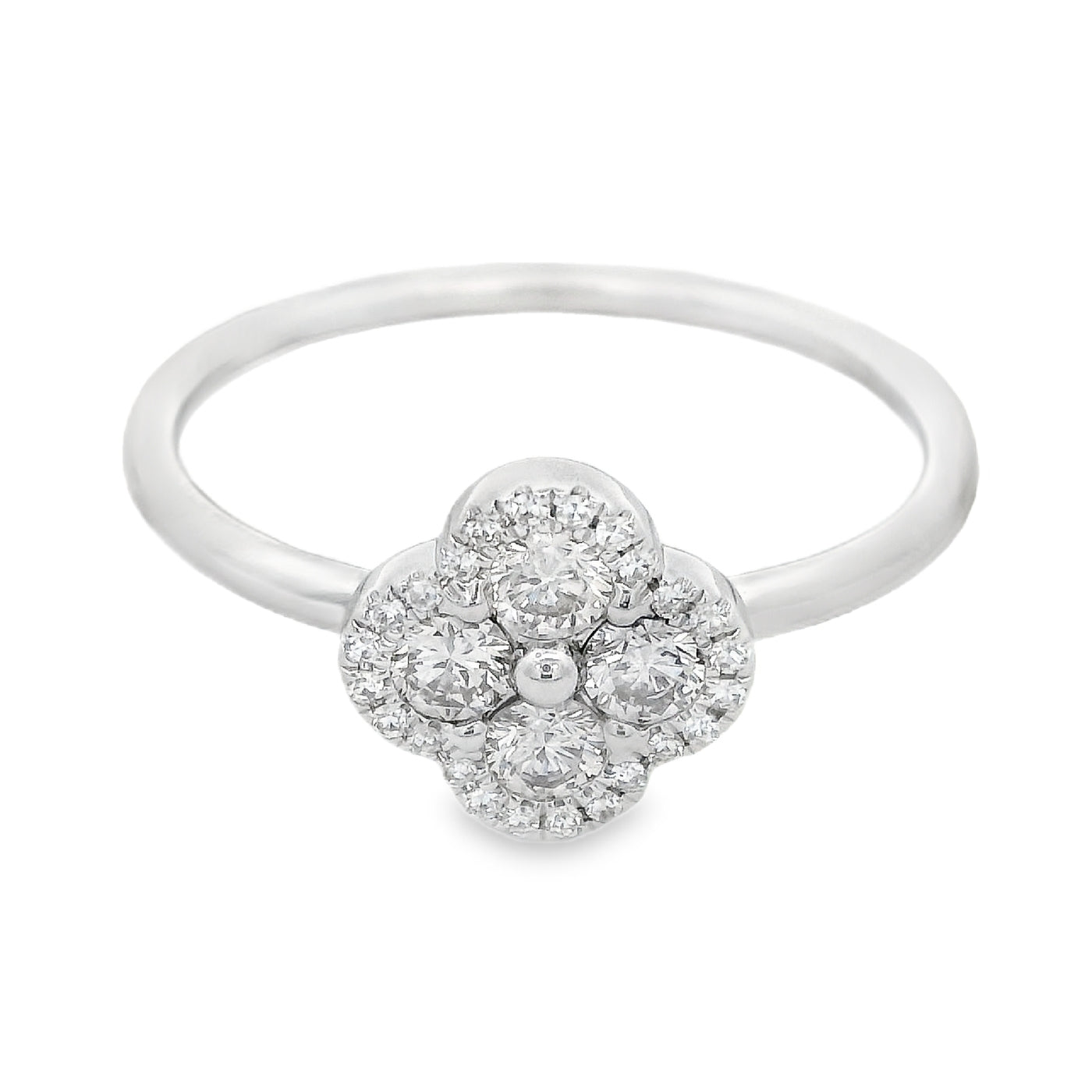 Anillo Flor con diamantes