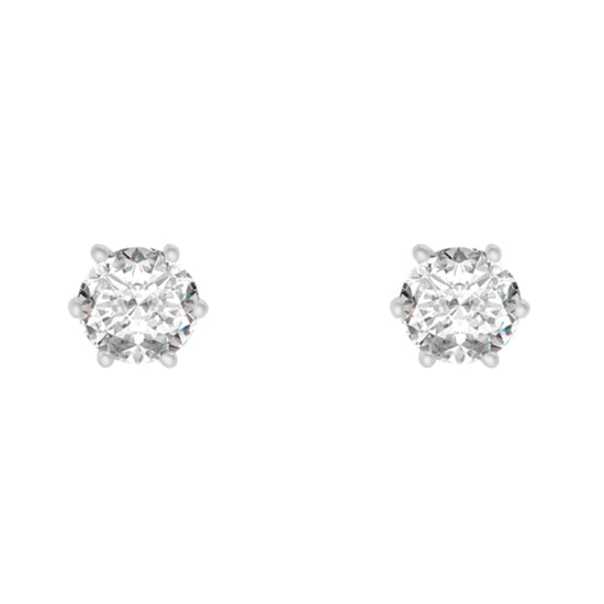 Broqueles Blair oro blanco y diamante