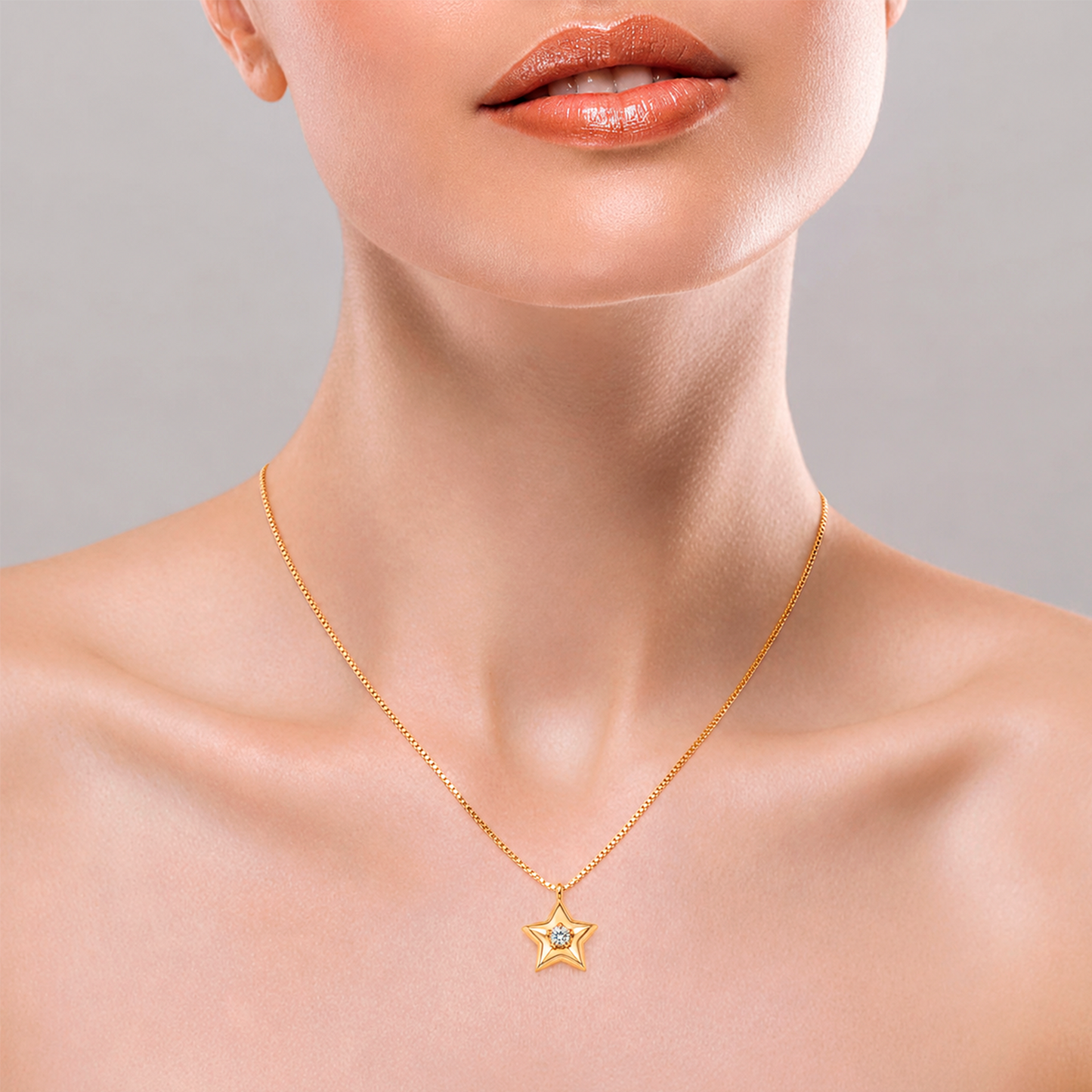 Gargantilla Alphecca Diamante Oro Amarillo 14K