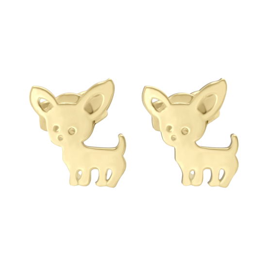 Aretes perrito Chihuahua Oro 14K | Bo&Co