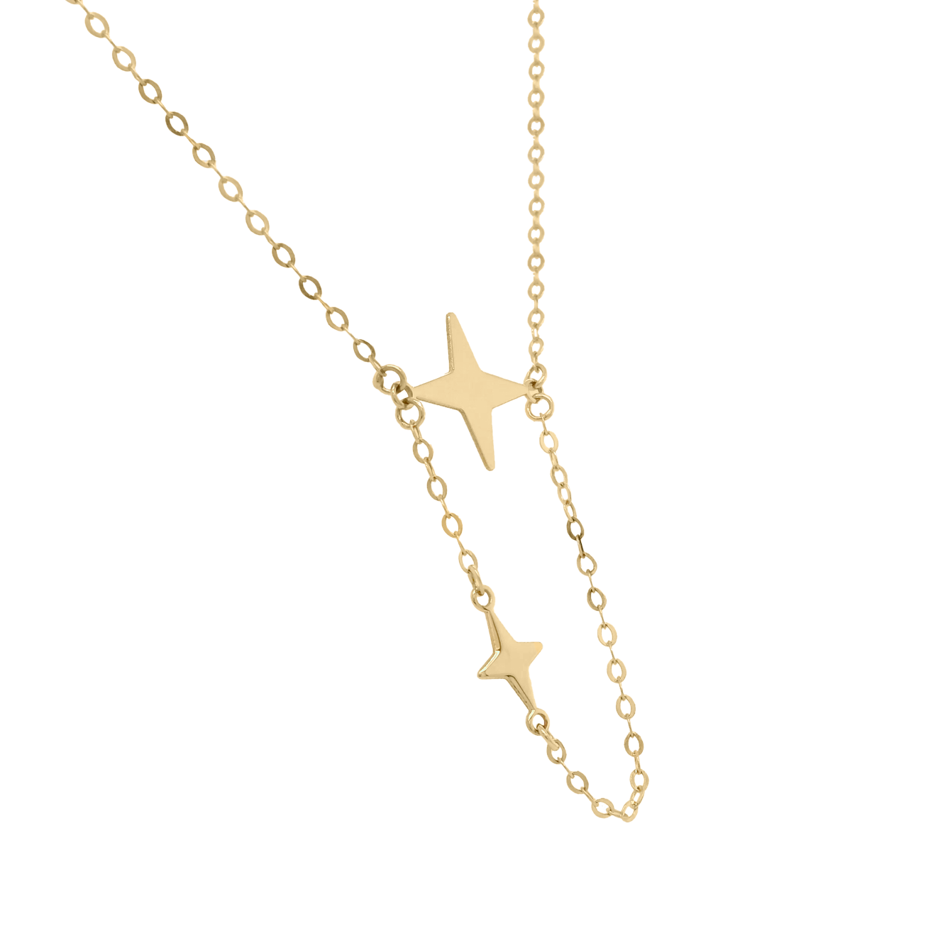 Dije con Cadena Star Supergirl Oro Amarillo 14K