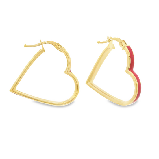 Arracadas Corazón con esmalte | Bo&Co