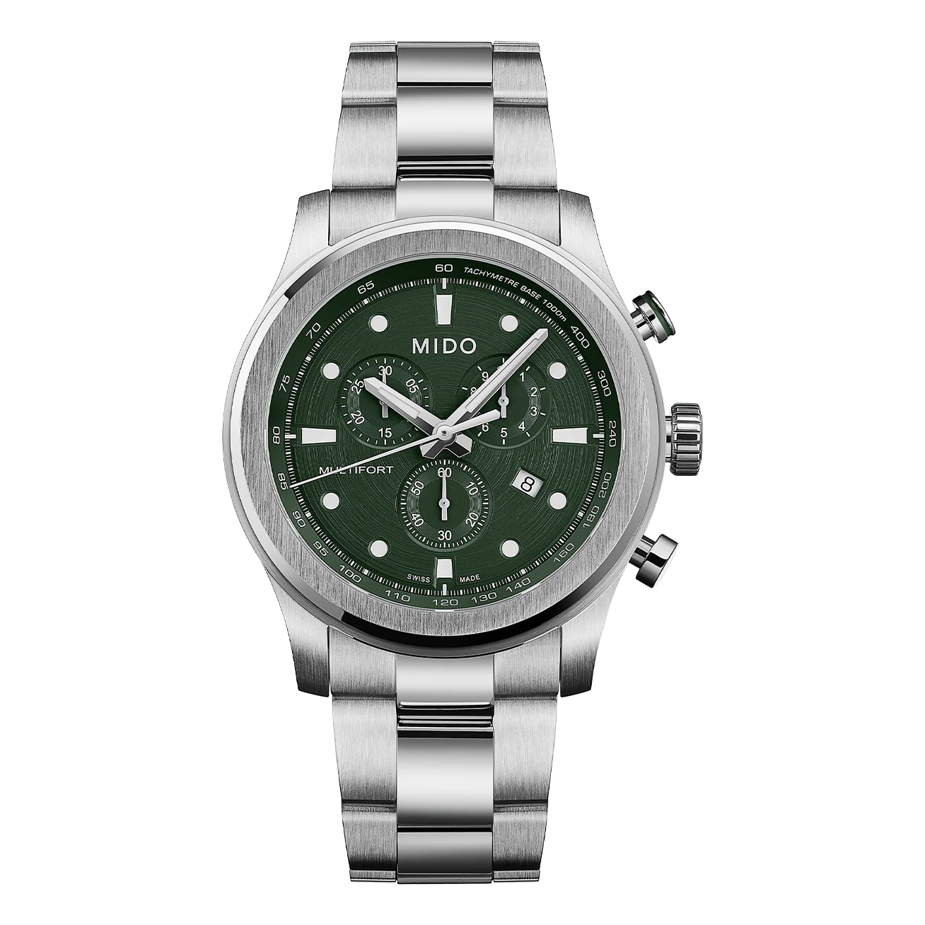 MIDO Multifort cronógrafo verde 42 mm acero inoxidable