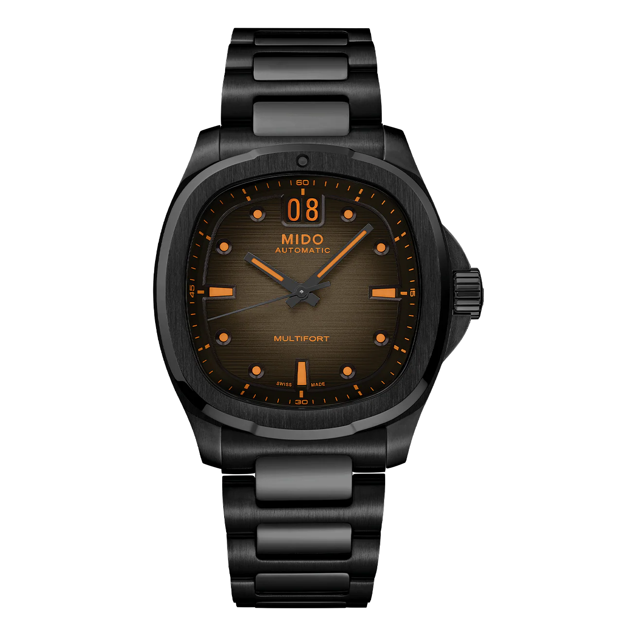 MIDO Multifort TV Big Date negro 40 mm automático