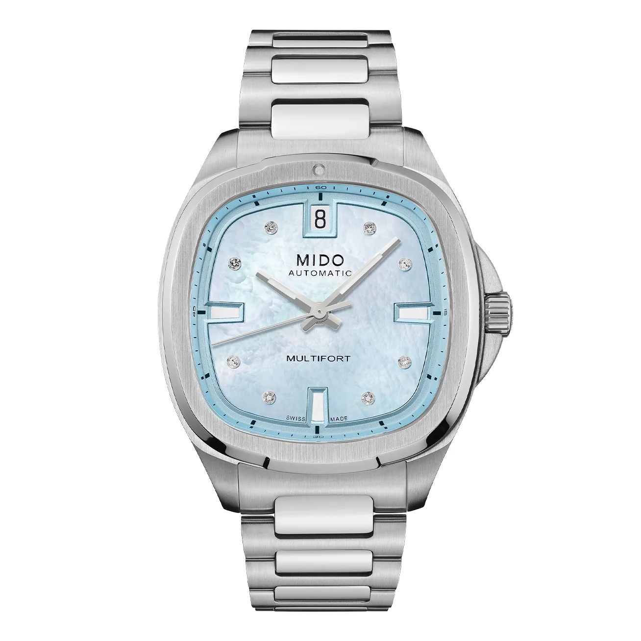 MIDO Multifort TV azul celeste automático 37 mm