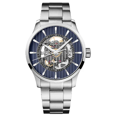 MIDO Multifort Skeleton Vertigo azul automático