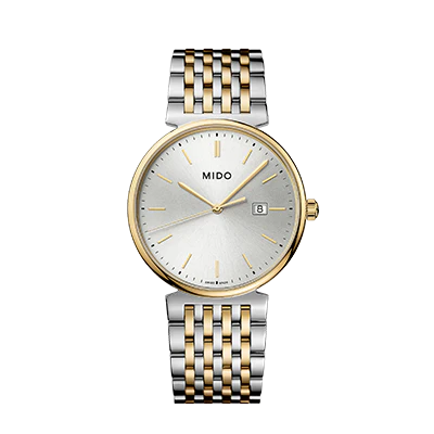 Reloj MIDO Dorada bicolor acero y dorado 38mm carátula plata
