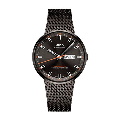 Reloj MIDO Commander Icône Chronometer PVD negro 42mm carátula negra