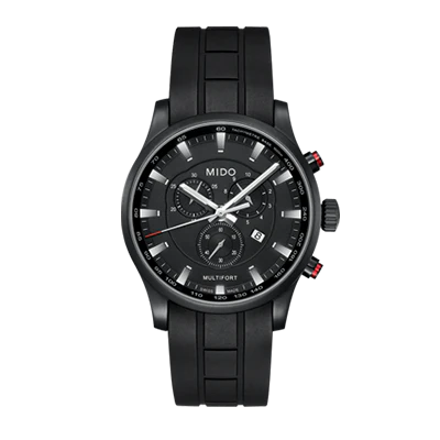 Reloj MIDO Multifort cronógrafo PVD negro 42mm carátula negra