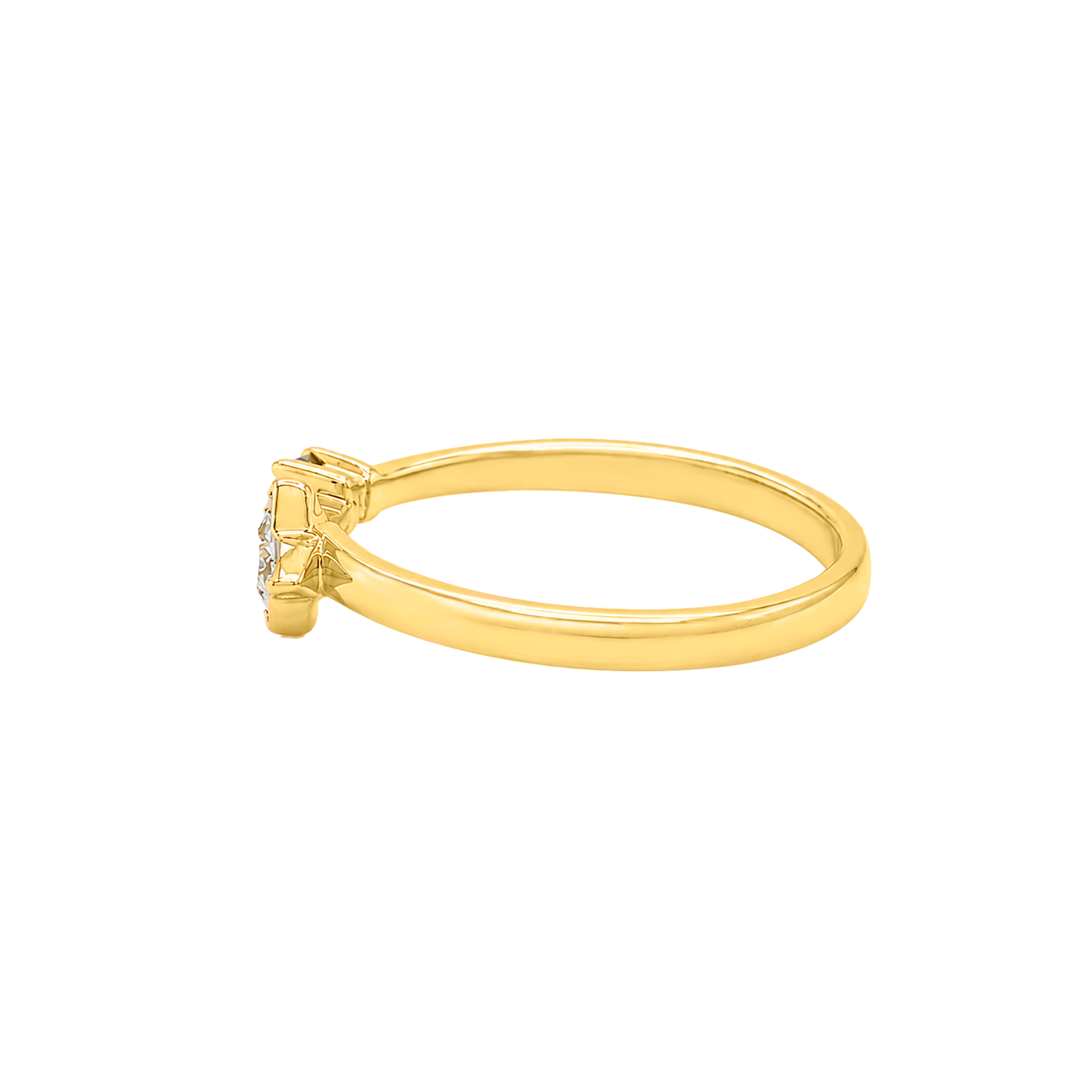 Anillo Estelar Oro Amarillo 14K con Zafiro y Diamantes