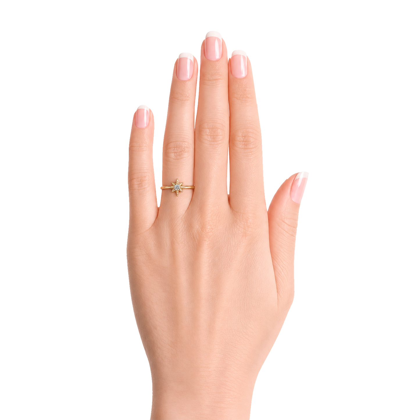 Anillo Estela Oro Amarillo 14K con Diamantes