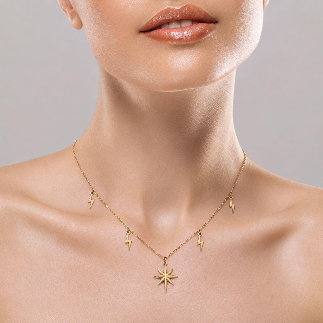 Dije con Cadena Vision Oro Amarillo 14K