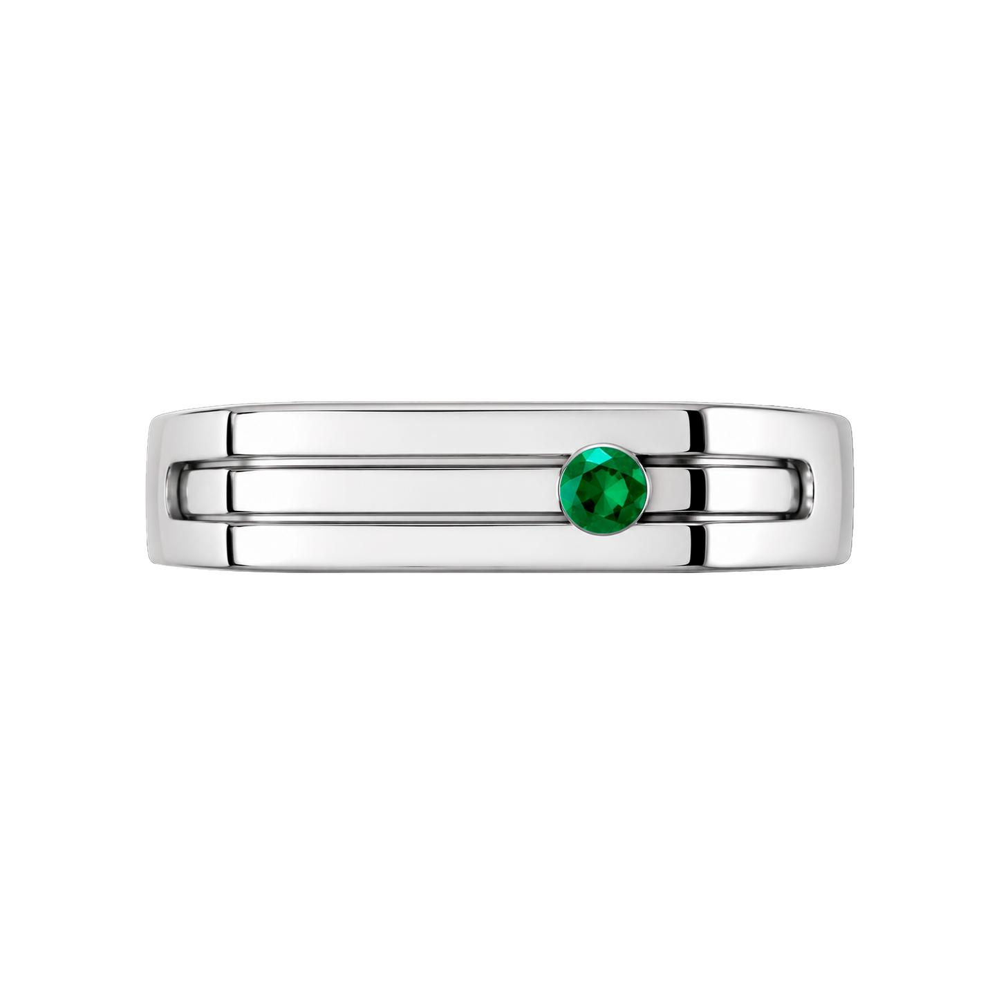 Anillo Caballero Esmeralda Plata .925
