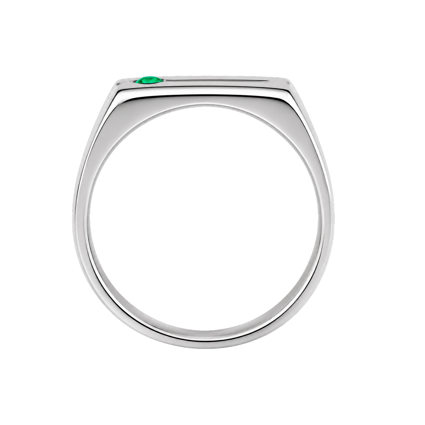 Anillo Caballero Esmeralda Plata .925