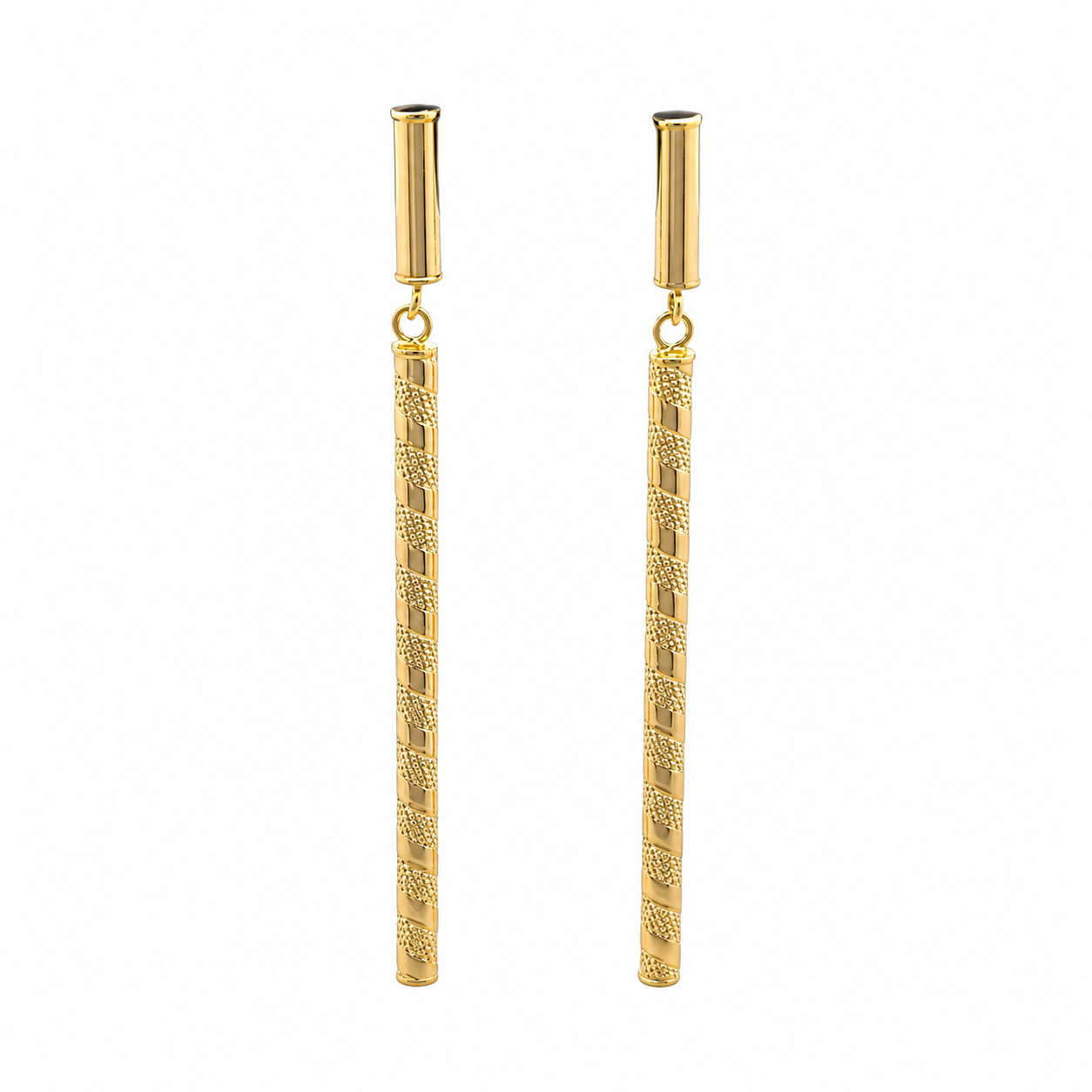 Aretes largos oro 14k 