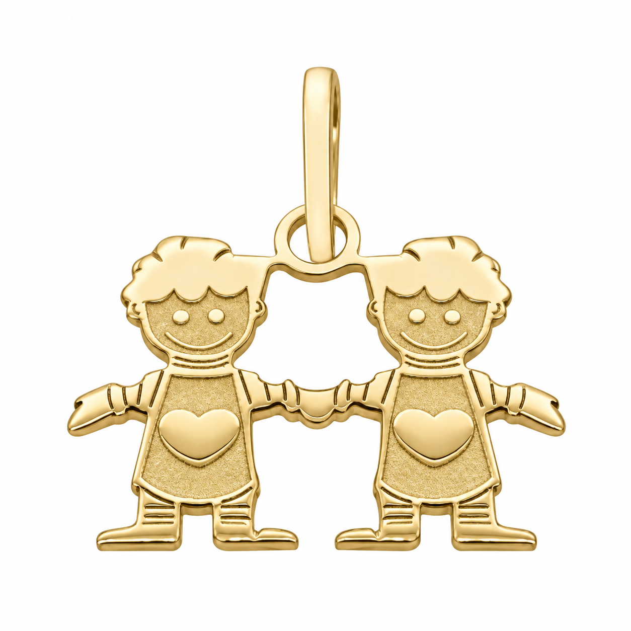 Dije Dos Niños oro 14k