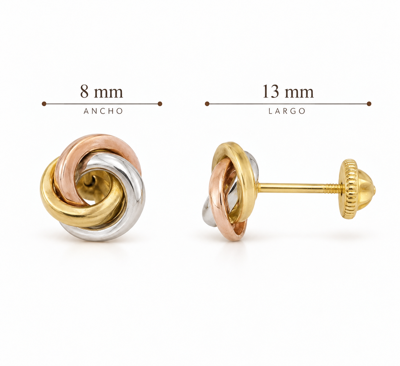 Aretes niña Tres Oros