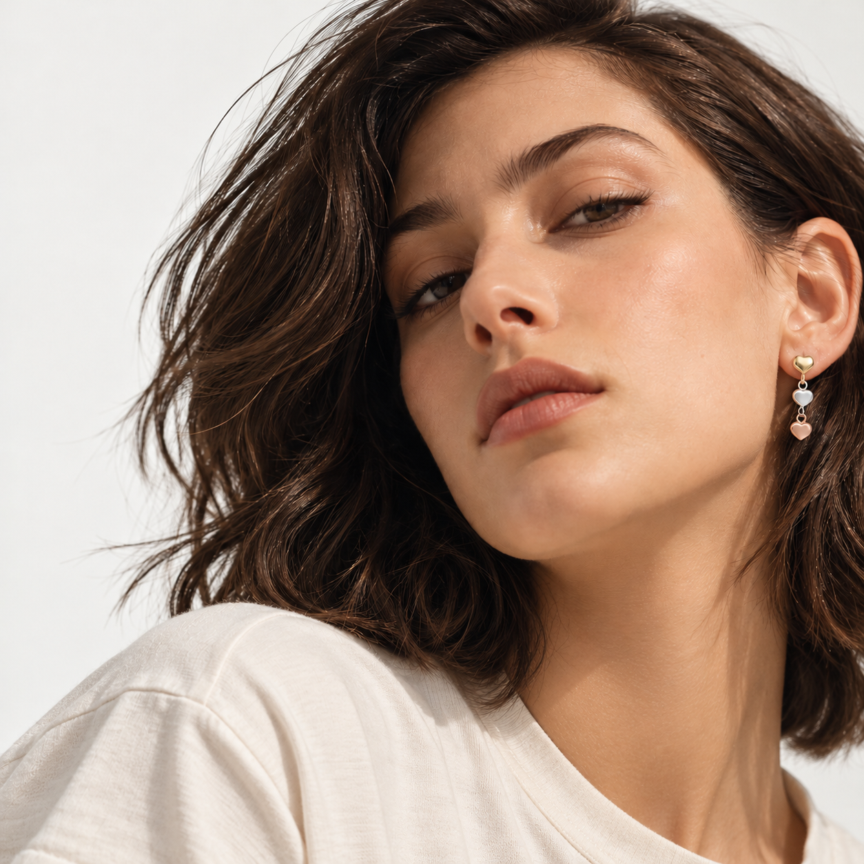 Aretes Tres Oros corazón